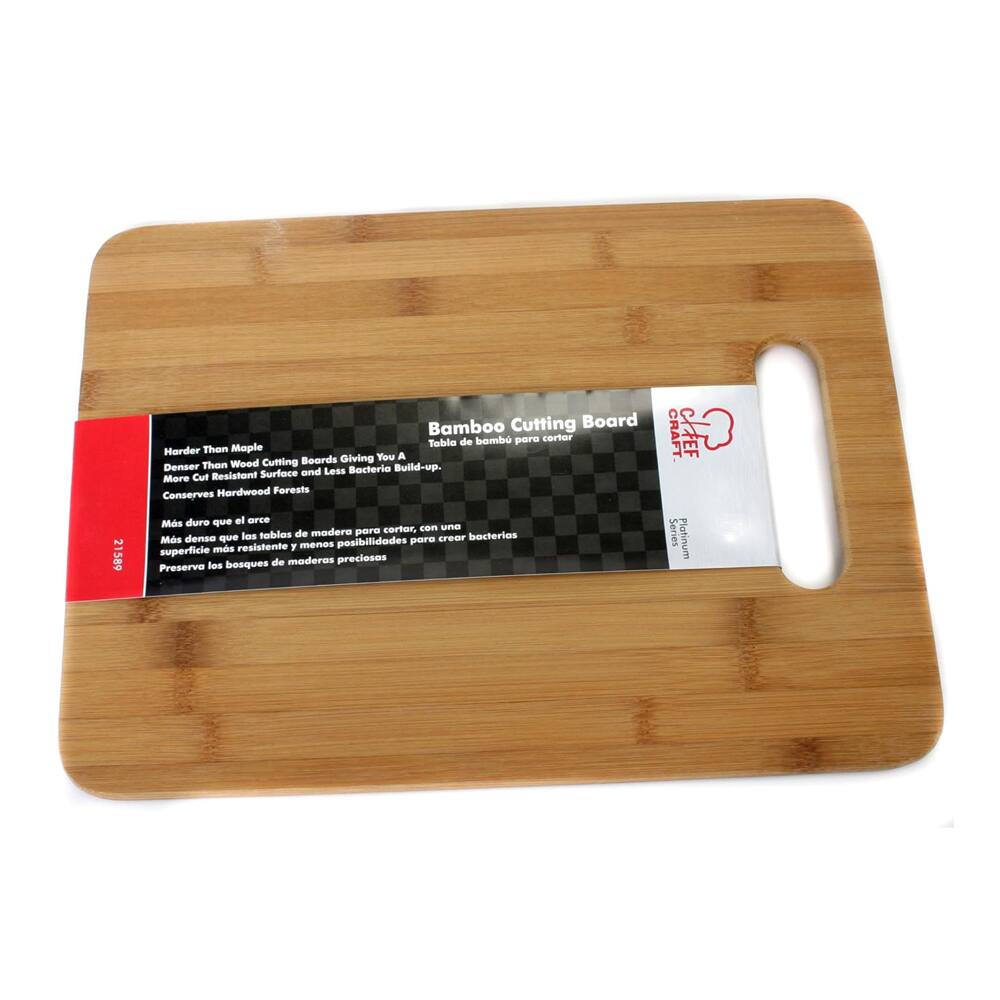 21589

Bamboo Cutting Board de bambu para cortar Tabla Harder Than Maple Boards Giving You A Denser Than Wood Cutting Build-up. Surface and Less Bacteria More Cut Resistant Hardwood Forests Conserves Ms duro que el arce cortar, con una las tablas de madera para bacterias Ms densa que posibilidades para crear ms resistente Y menos superficie los bosques de maderas preciosas Preserva

CRAFT CHEF Sories Platinum