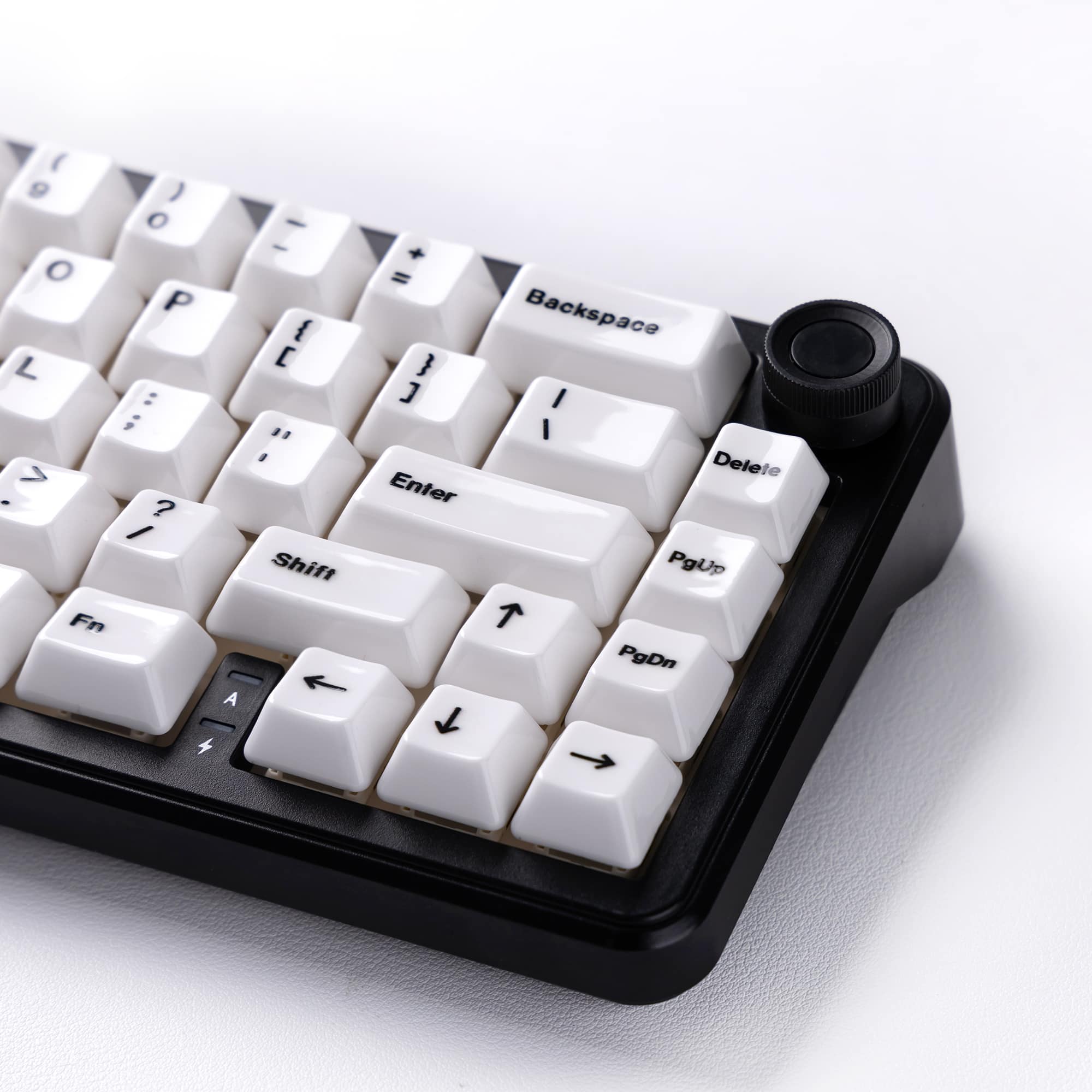 Womier - Ceramic Keycaps Set, Cherry Profile Keyboard keycaps for 60% 65% 75% TKL Full Size MX Switches Mechanical Keyboards - White