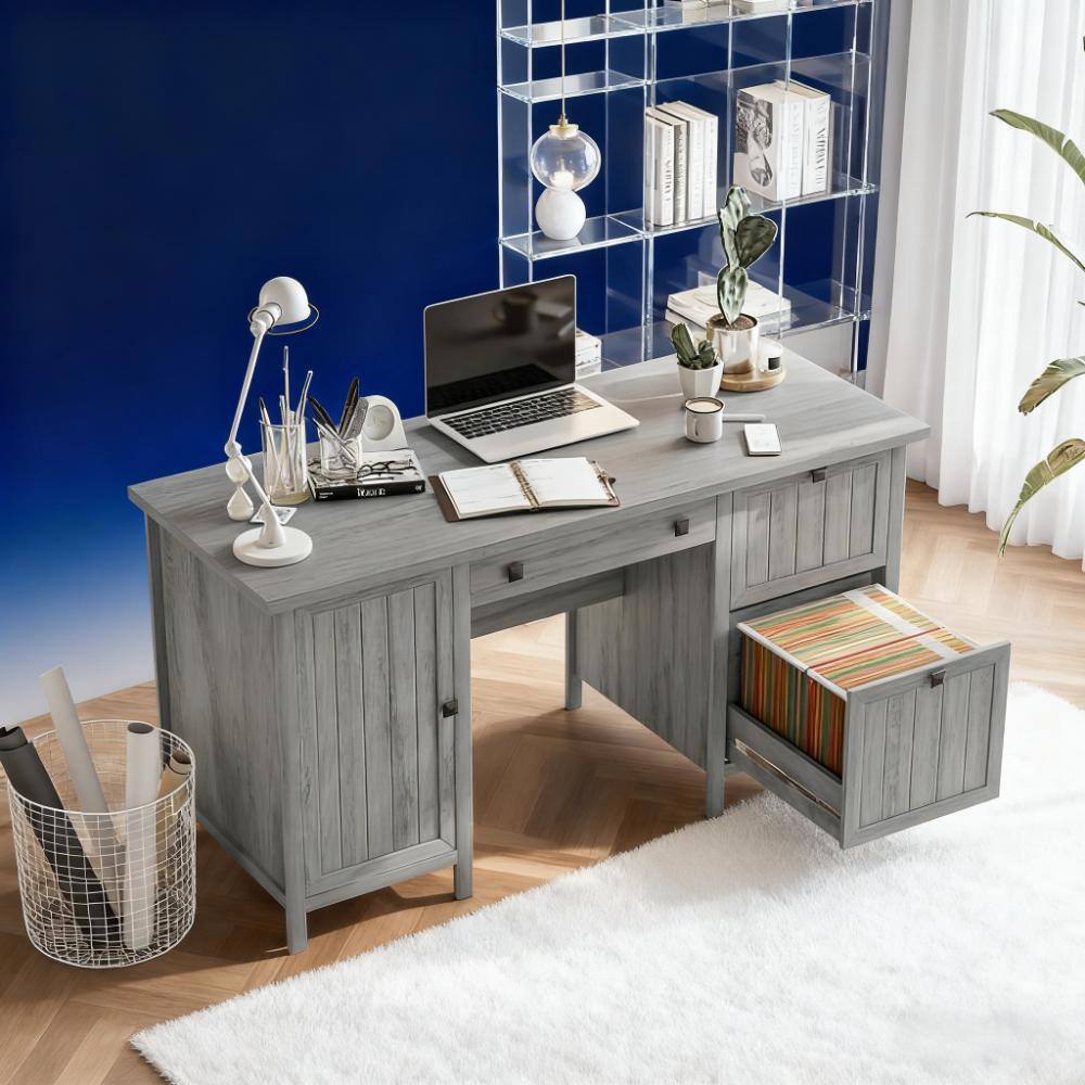 Left. Spaco - Spaco Portable Foldable Lap Desk with Cup Holder, Wooden for Car Bed Couch Use - Gray.