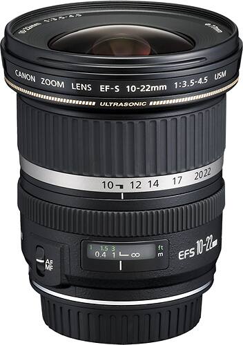 Canon - EF-S10-22mm F3.5-4.5 USM Ultra-Wide Zoom Lens for EOS DSLR Cameras - Black