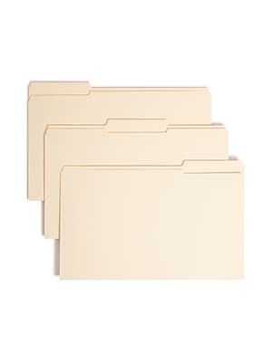 Smead - Card Stock Classification Folders, Reinforced 1/3-Cut Tab, Legal Size, 50/Box - Manila