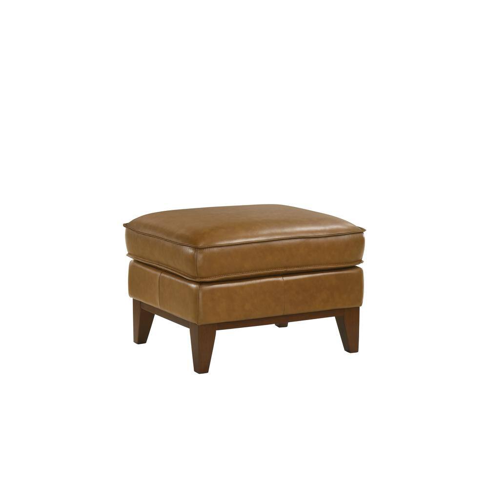 Front. New Classic Furniture - Caspar Ottoman-Caramel - Brown.