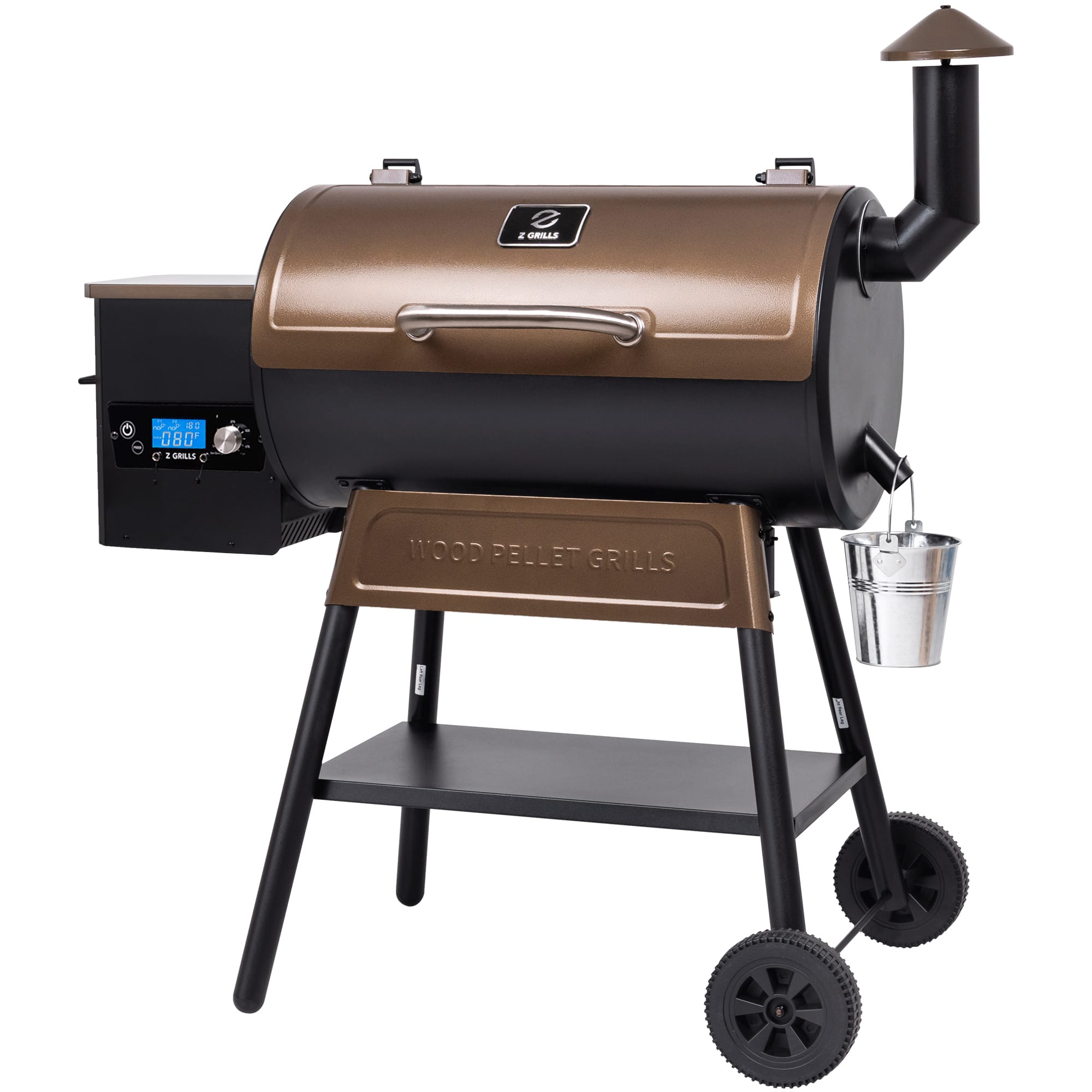 Z GRILLS - Grill Elite 549 sq. in. Pellet Grill and Smoker with PID V3.0 Controller, Meat Probes and Ash Clean-out System - Bronze - Front_Zoom