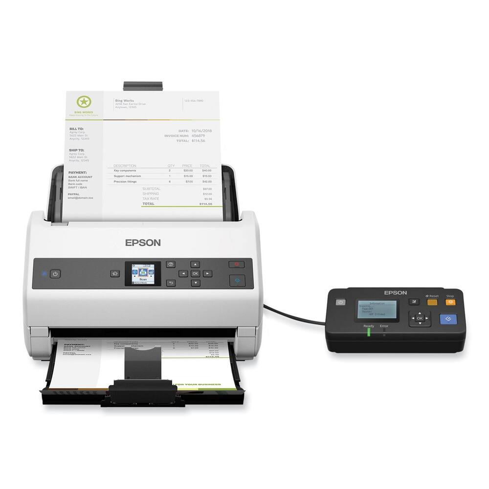 Epson WorkForce DS 870 Sheetfed Scanner 600 dpi Optical 30 bit 30