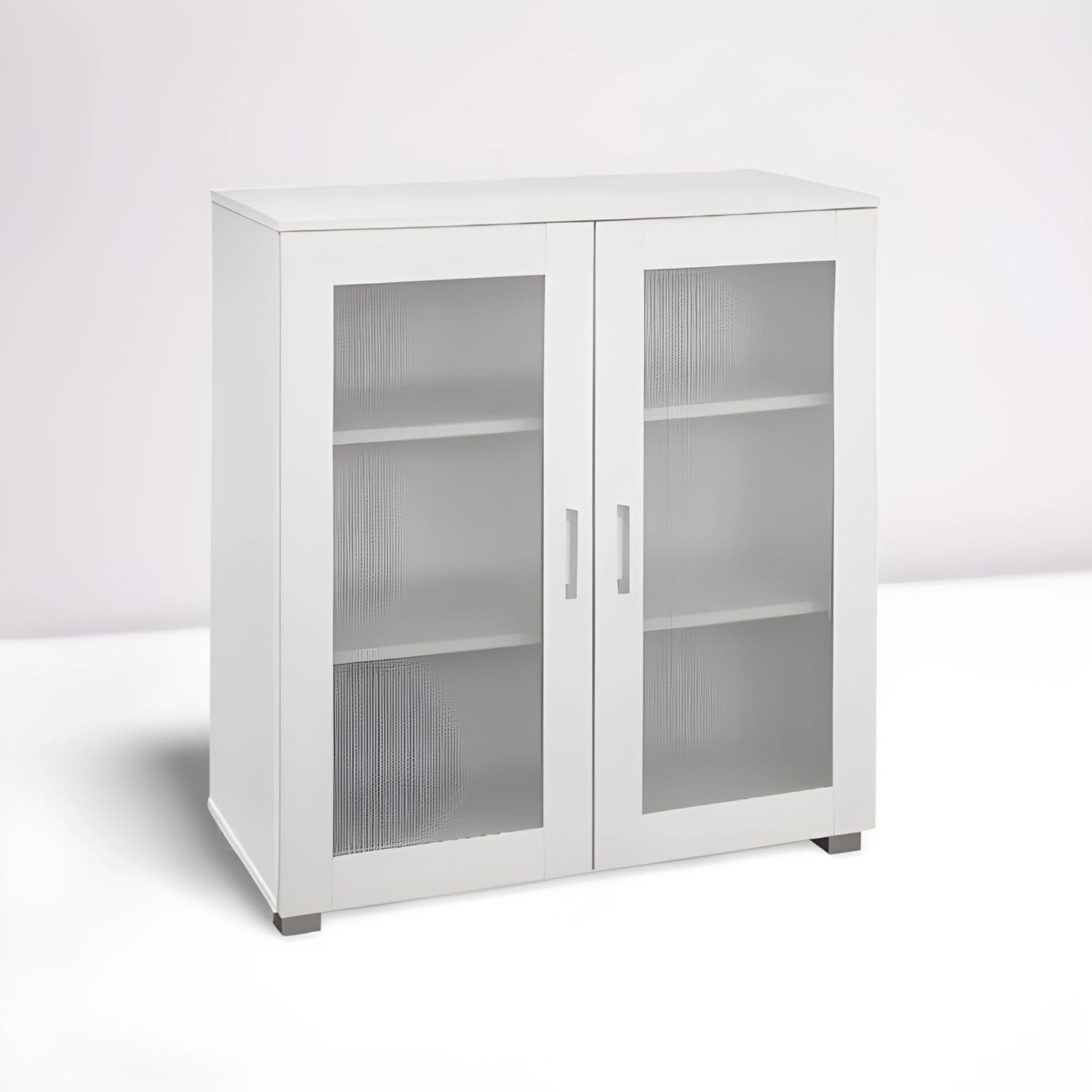 Alt View 2. Kings Brand Furniture - Kings Brand Furniture 2-Door Accent Storage Cabinet, Sideboard Buffet Floor Storage Cupboard - White.