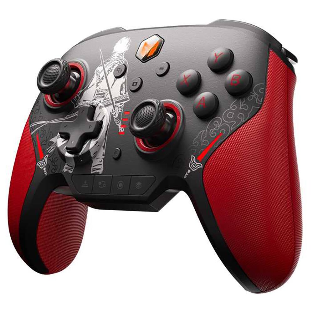 Angle. BigBig Won - BIGBIG WON BLITZ 2 Bluetooth Wireless Controller with TMR Joystick for Switch, PC, Android and iOS - Dynasty Warriors - Black/Red.