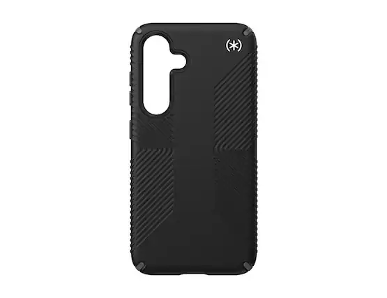 Front. Speck - Speck Presidio2 Grip Case for Samsung Galaxy S24 | Color: Black - Black.