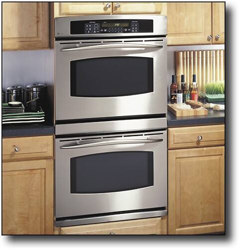 Front Standard. GE - 30" Built-in Double Electric Convection Wall Oven - Stainless-Steel.
