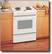 Front Standard. GE - 30" Slide-In Electric Range - Bisque.