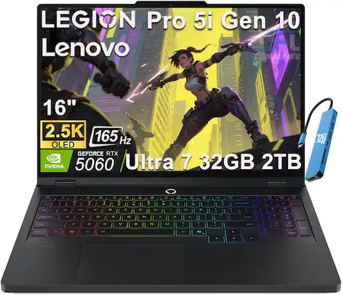 LEGION Pro 5i Gen 10 Lenovo
16" 2.5K 165 Hz OLED
GEFORCE RTX NVIDIA 5060 Ultra 7
32GB 2TB