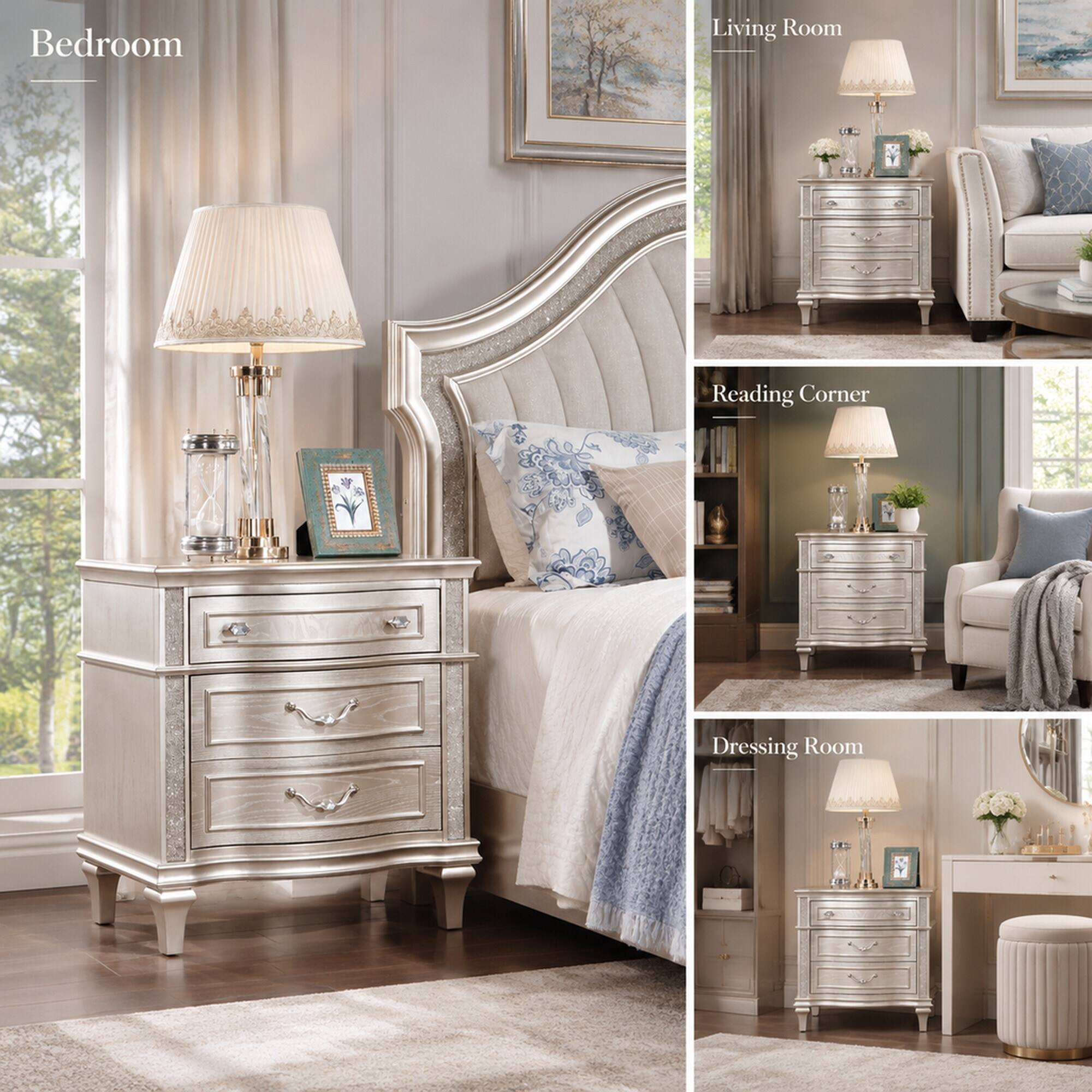 Bedroom  
Living Room  
Reading Corner  
Dressing Room