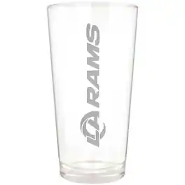 Great American Products - Los Angeles Rams Etched 16oz. Vertical Rally Cry Pint Glass - Multicolor