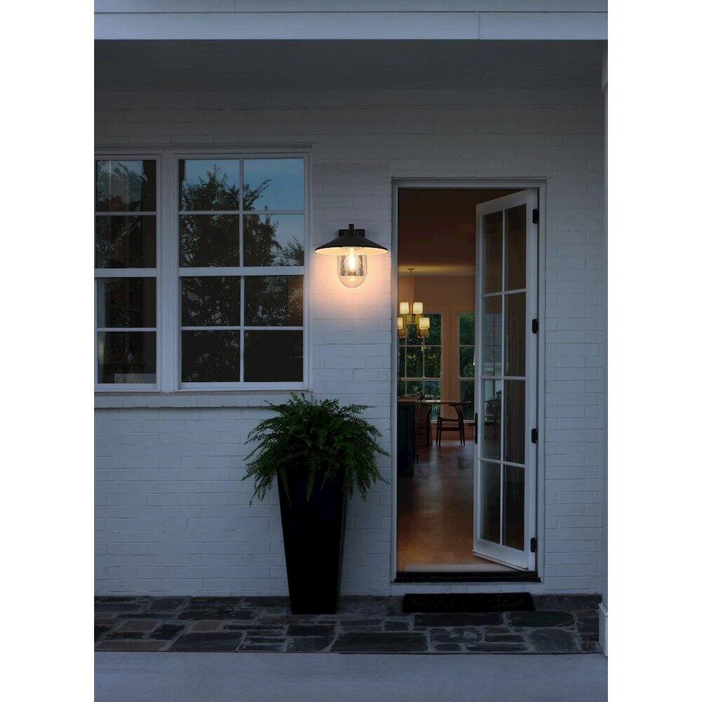 Alt View 4. Elegant Lighting - Scott 10 Inch Outdoor Wall Sconce In Black - Black.