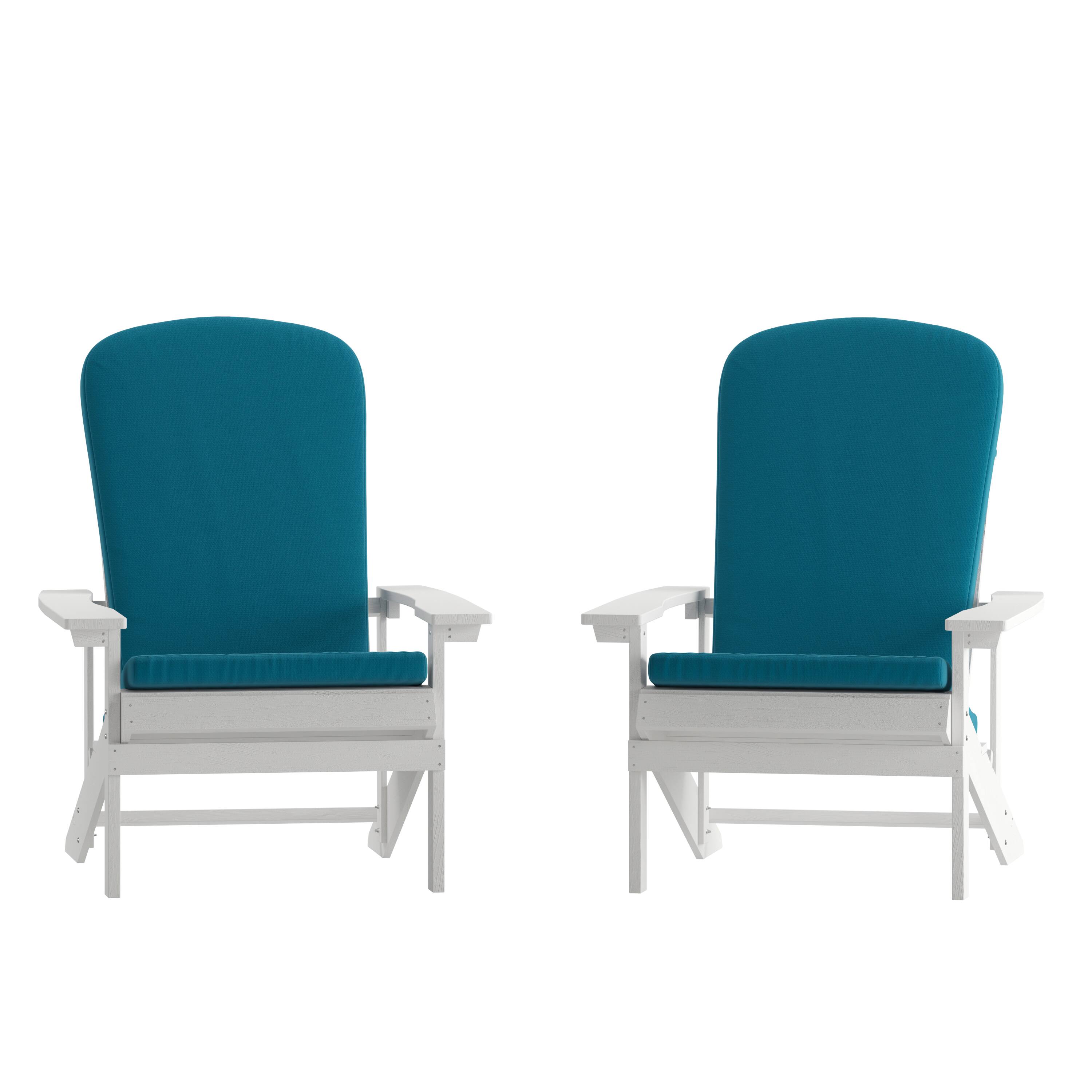 Teal Cushions/White Frame