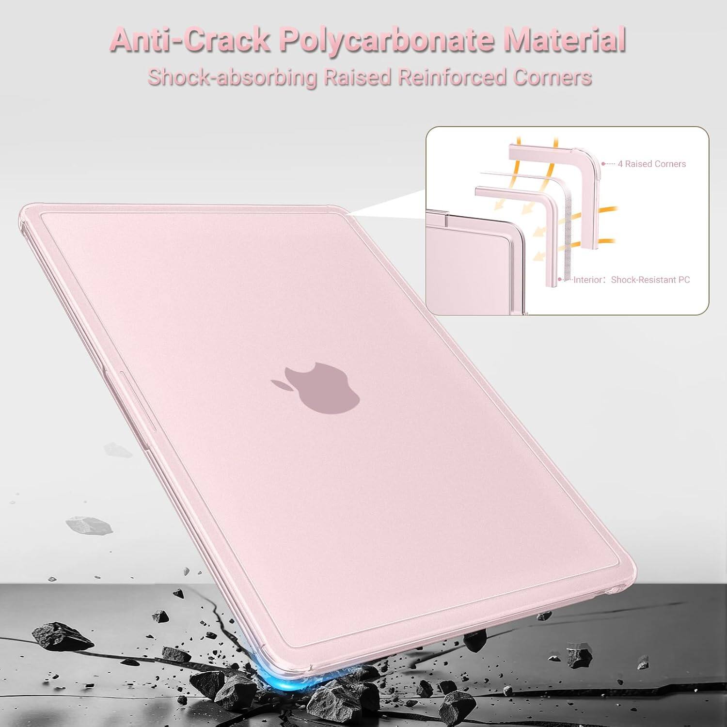 Anti-Crack Polycarbonate Material  
Shock-absorbing Raised Reinforced Corners  
4 Raised Corners  
Interior: Shock-Resistant PC
