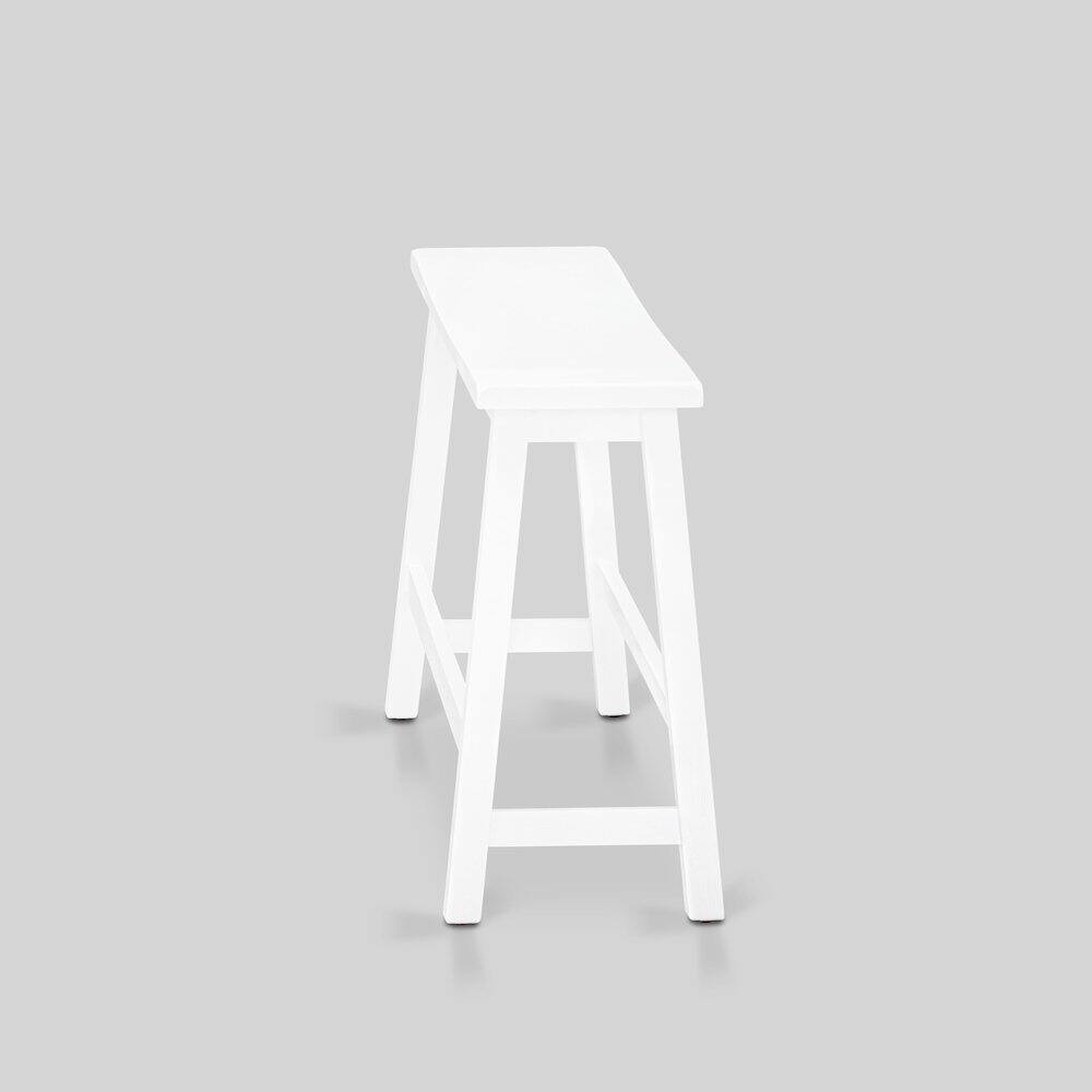 Left. East West Furniture - East West Furniture 4 Piece Mid Century Dining Set Contains a Dining Table, 2 Kitchen Stools with a Kitchen Bench - - Multi-Color.