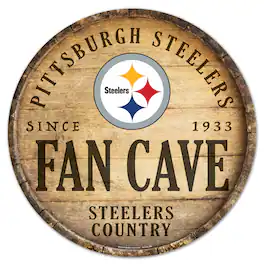 WinCraft - Pittsburgh Steelers 14'' Circular Wood Sign - Multicolor