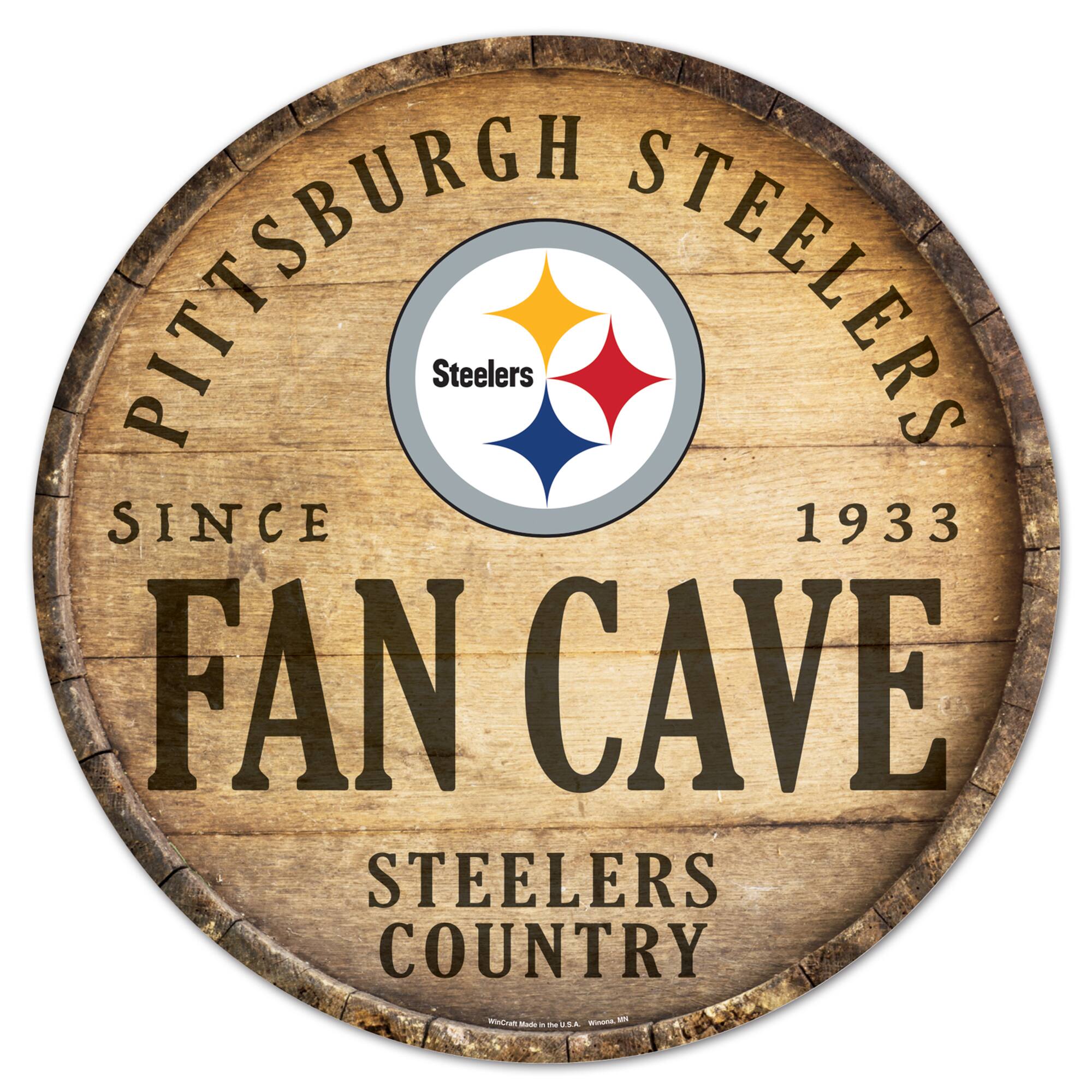 PITTSBURGH STEELERS  
SINCE 1933  
FAN CAVE  
STEELERS COUNTRY