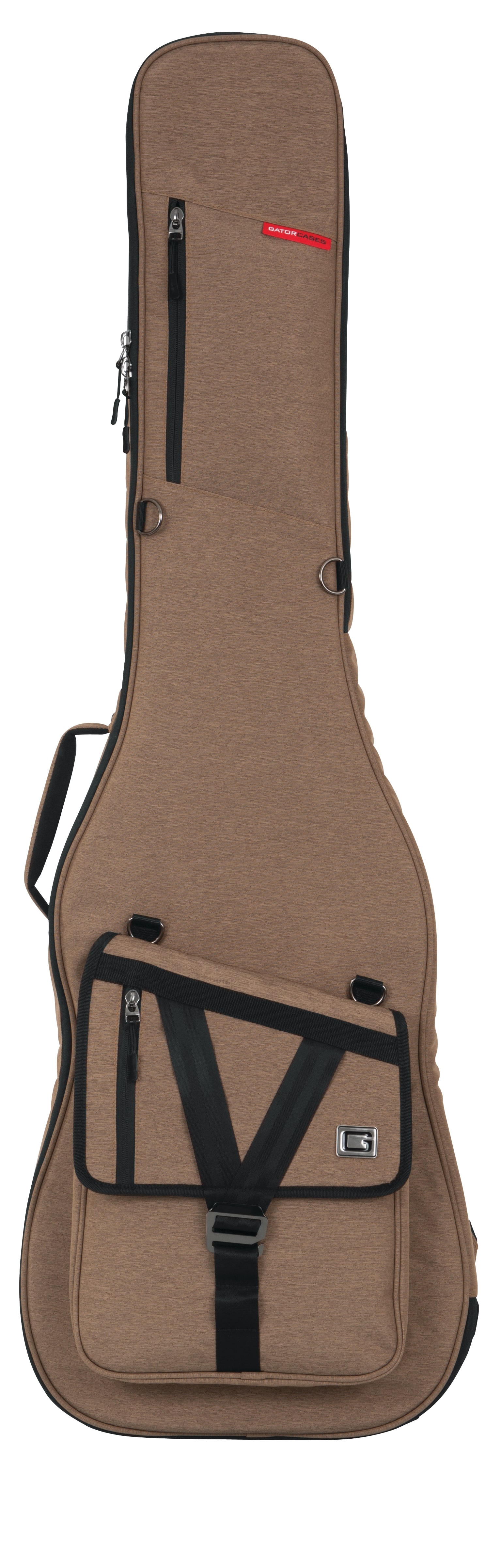 Gator - Transit Series Lightweight Bass Guitar Gig Bag with Back Pack Straps, Weather Resistant Exterior, and Rubberized Bottom - Tan