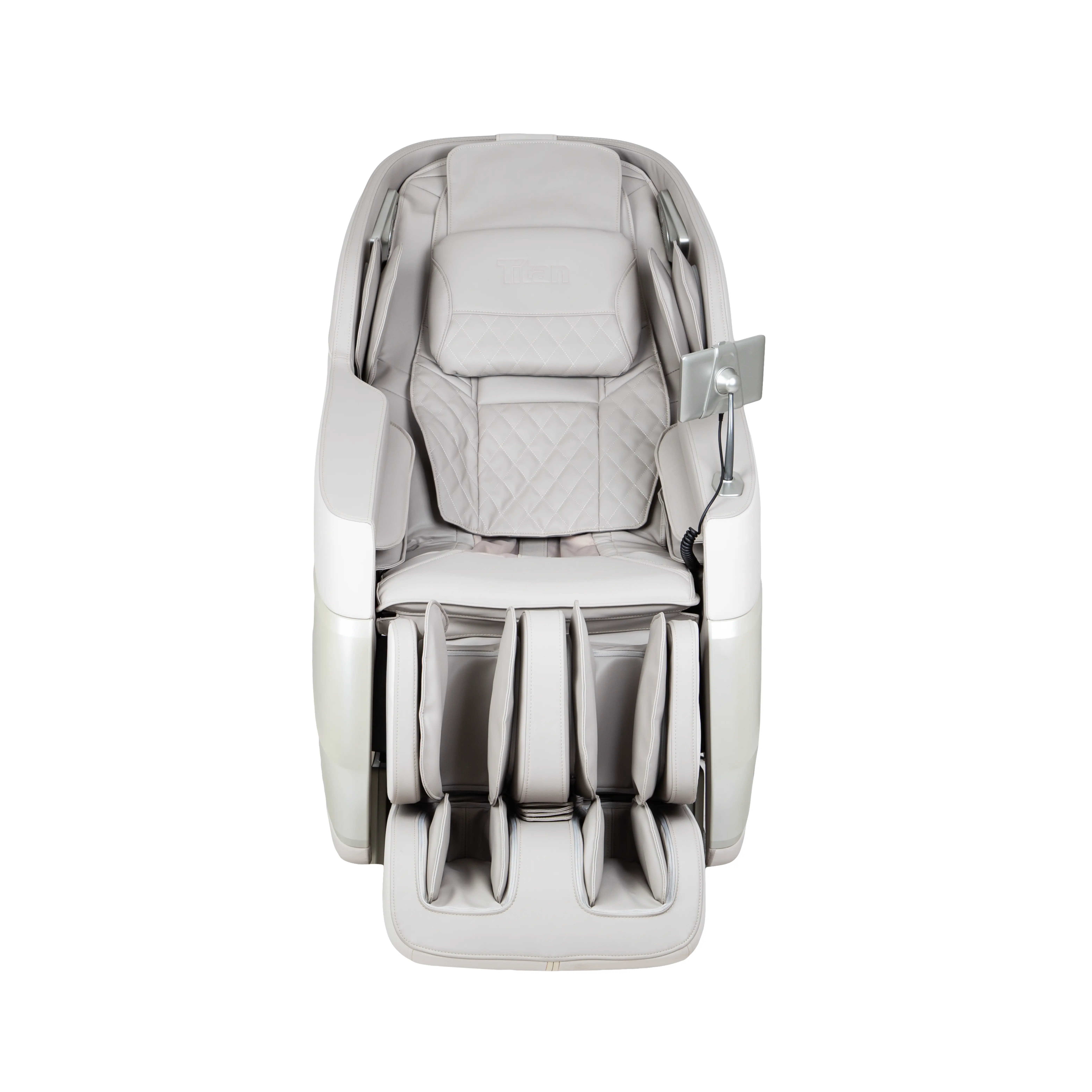 Left. Titan - Titan 3D Tesoro Zero Gravity Massage Chair with Full Body Shiatsu - Taupe - Taupe.