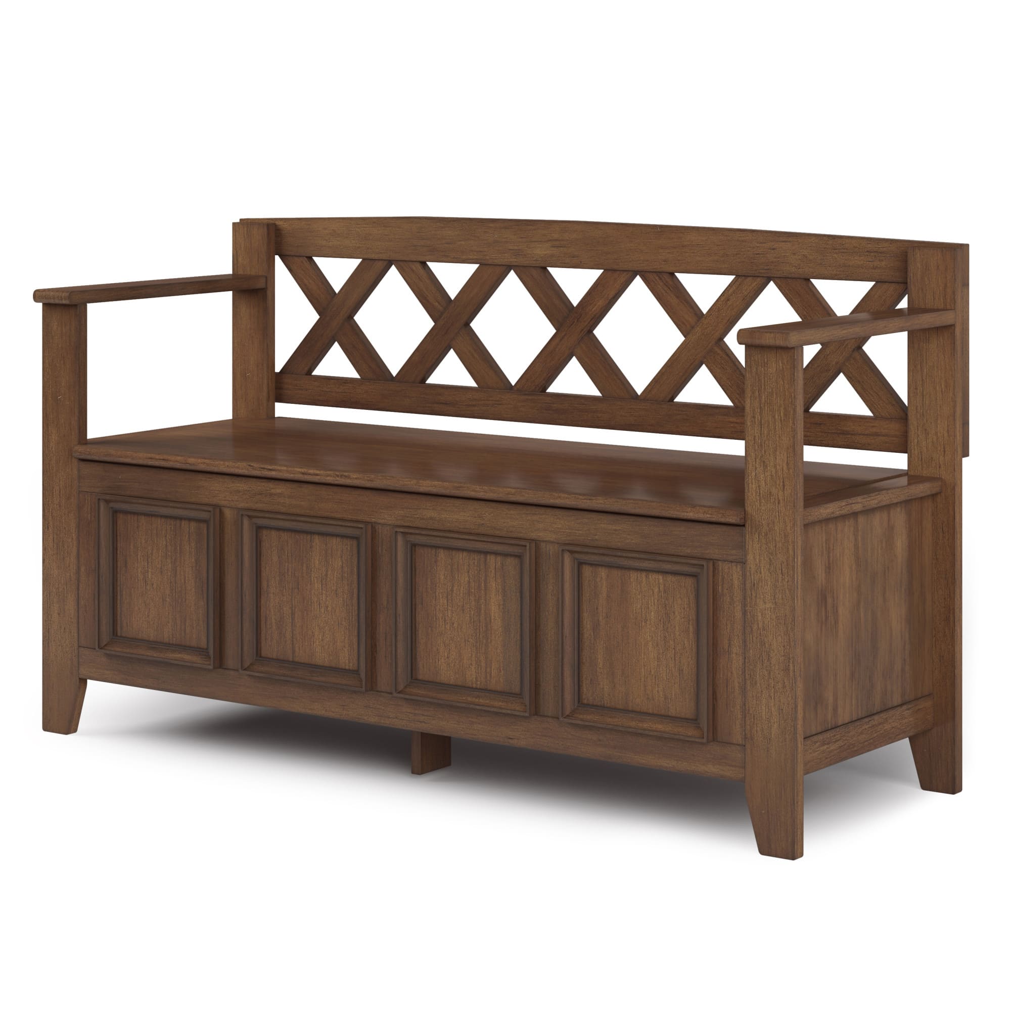 Simpli Home – Amherst Entryway Storage Bench – Rustic Natural Aged Brown Sansujyuku sansujyuku.com