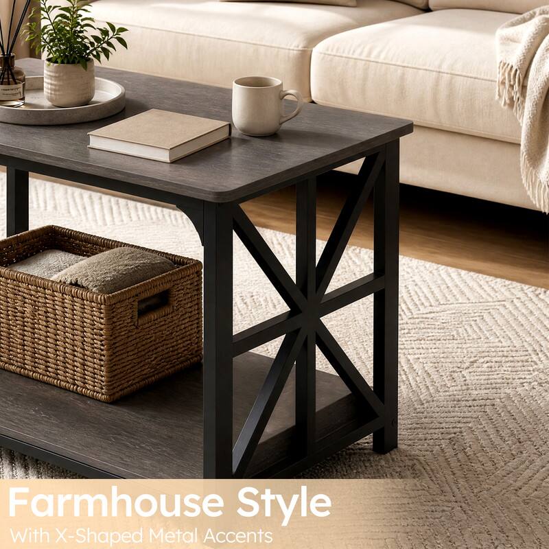 Farmhouse Style With X-Shaped Metal Accents