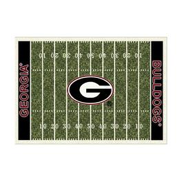 Imperial - Georgia Bulldogs 7'8'' x 10'9'' Home Field Rug - Black