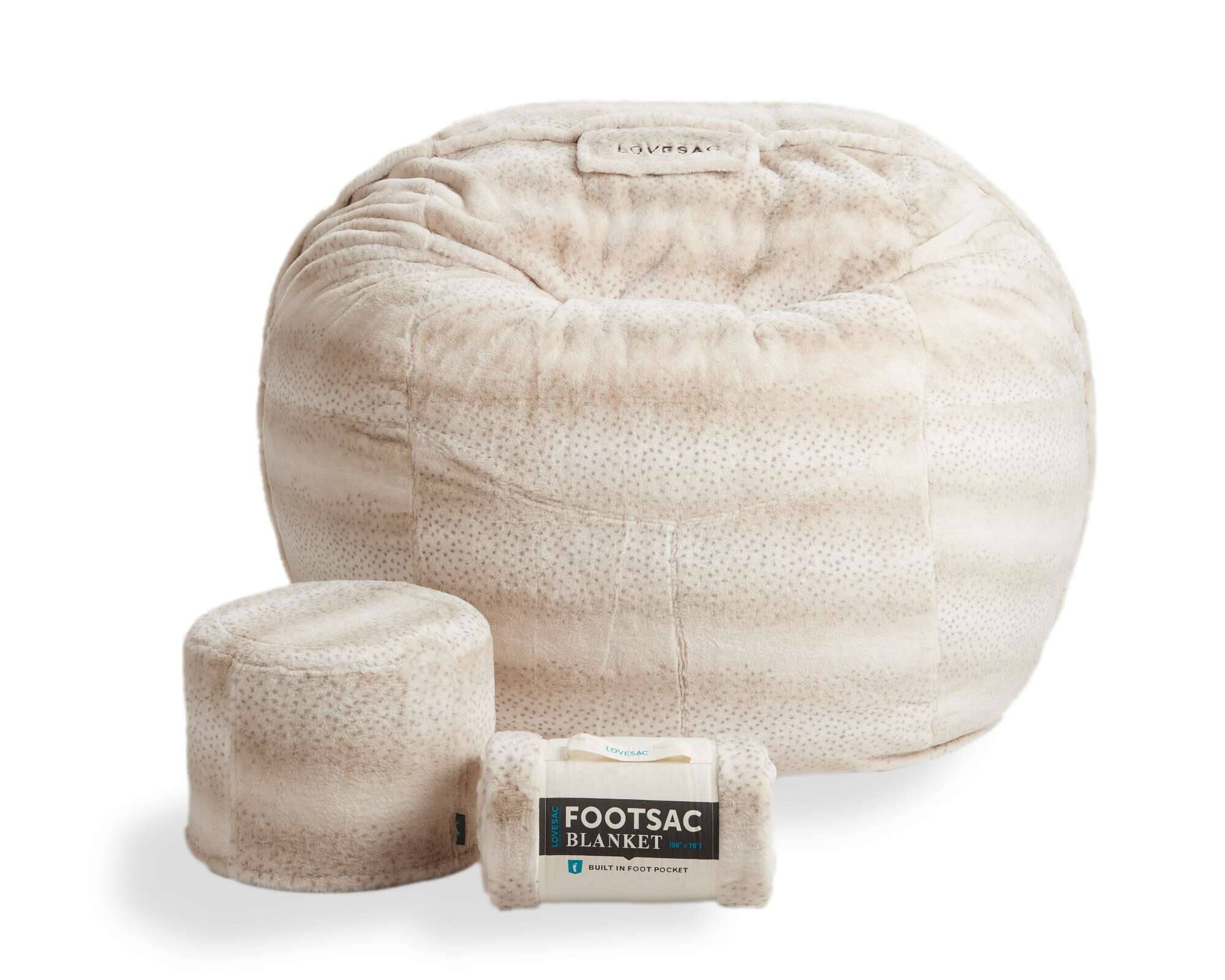 Front. Lovesac - Supersac Bundle - Snow Leopard Phur.