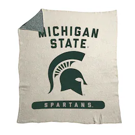 Logo Brands - Michigan State Spartans 50" x 60" Luxe Dreams Throw Blanket - Oatmeal