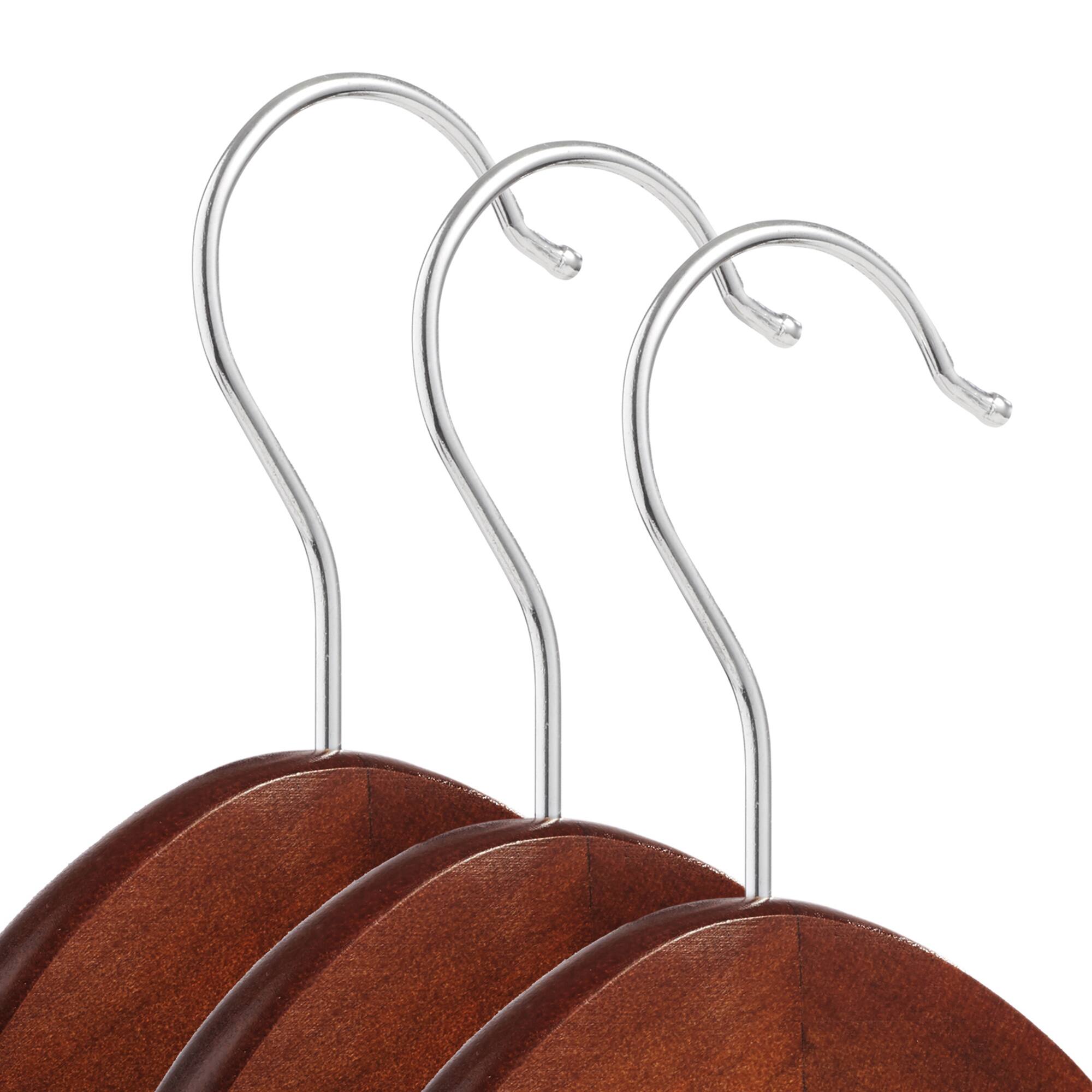 Alt View 1. Casafield - 10 Wooden Suit Hangers - Walnut.