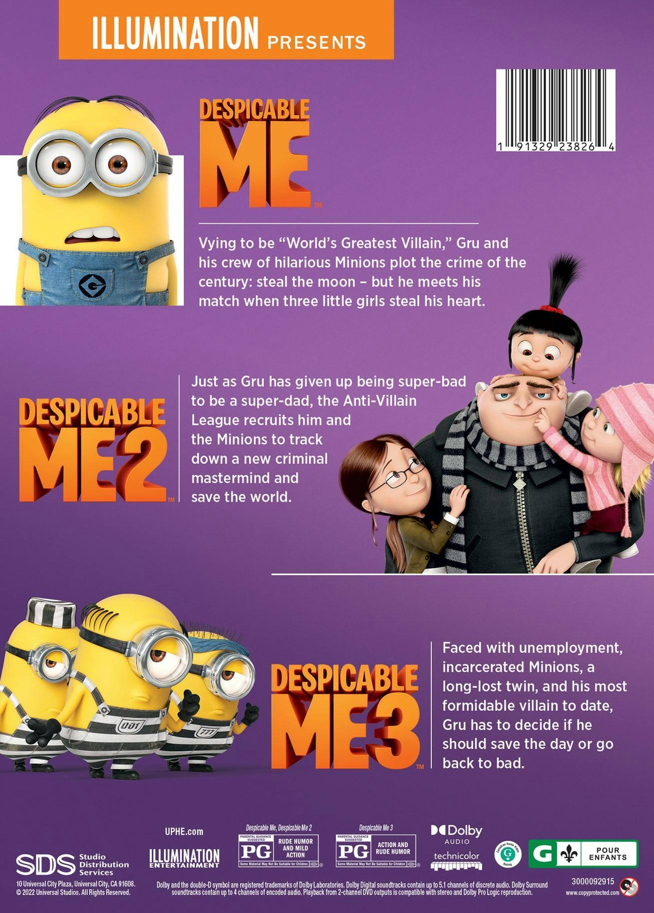 Back. Illumination Presents: 3-movie Collection (Box Set) [DVD].