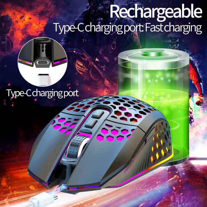 Rechargeable  
Type-C charging port: Fast charging  
Type-C charging port