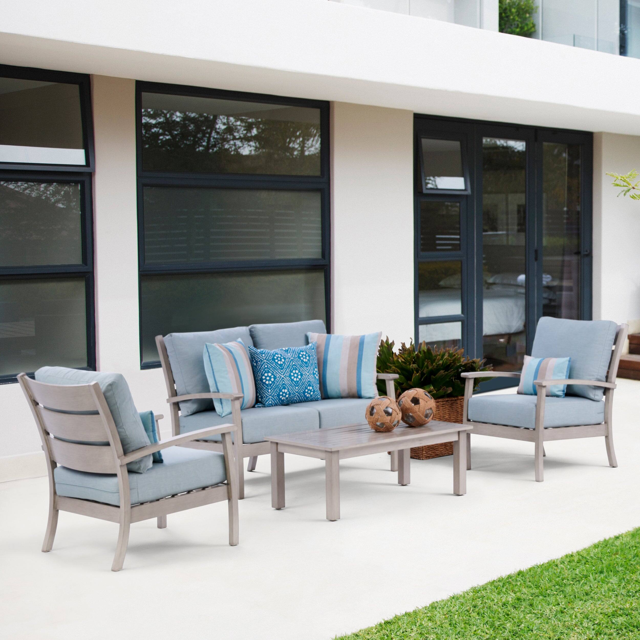 Alt View 1. Yardbird® - Eden Sofa Set with Fixed Chairs - Mist.