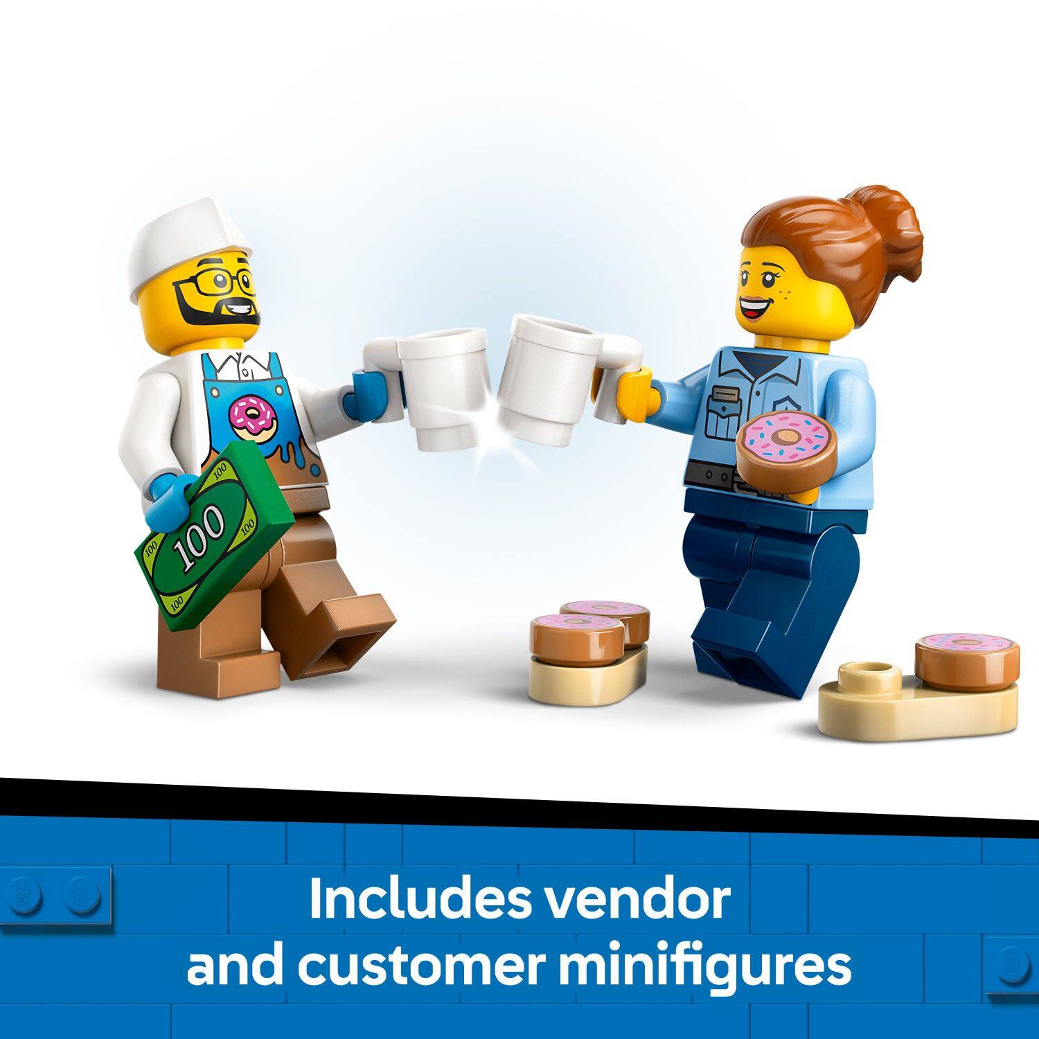 Includes vendor and customer minifigures.