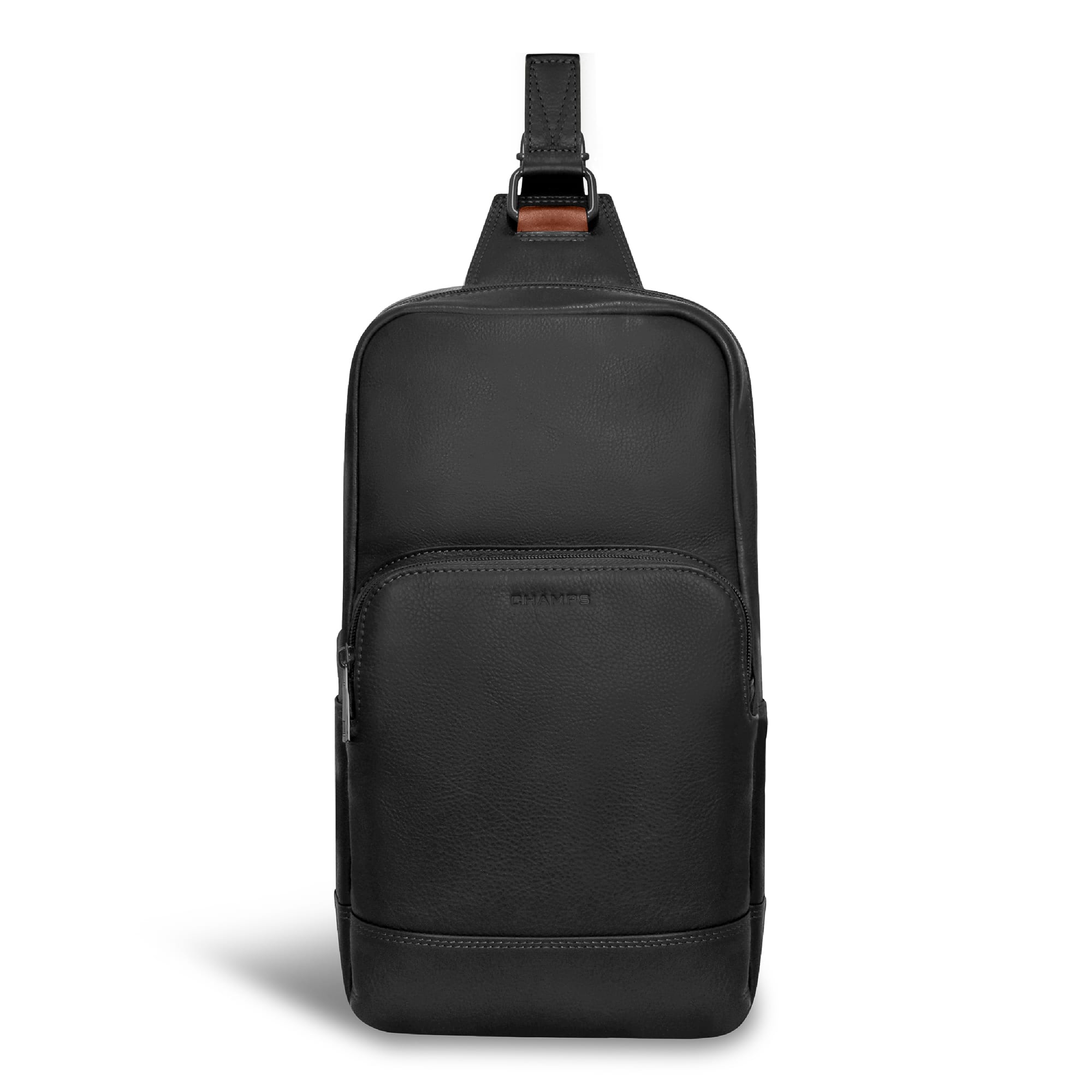 Champs - Onyx Collection Leather Sling Bag - Black