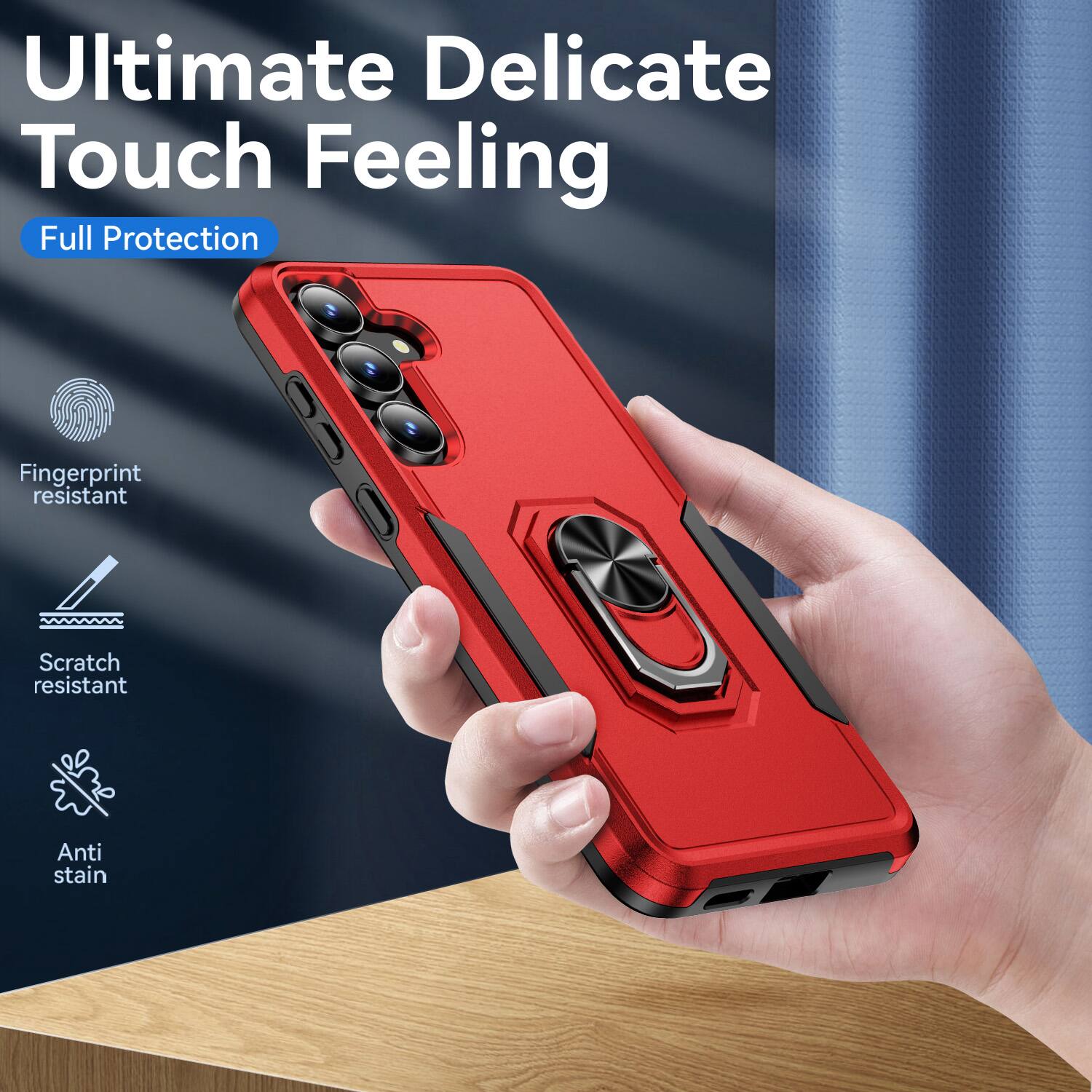 Ultimate Delicate Touch Feeling  
Full Protection  
Fingerprint resistant  
Scratch resistant  
Anti stain