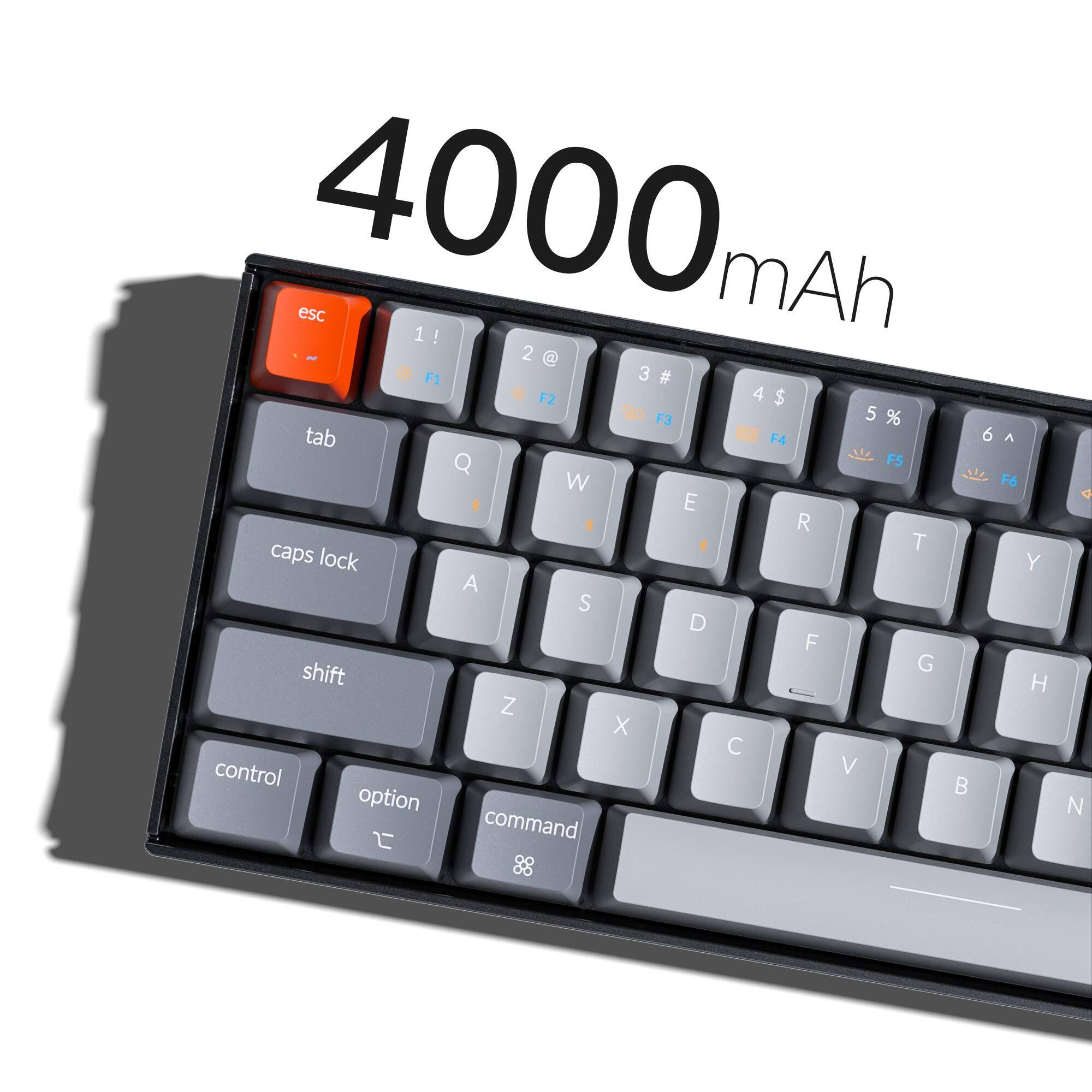 4000 mAh

esc 1 ! 2 @ 3 # 4 $ 5 % 6 ^

tab Q W E R T

caps lock A S D F G H

shift Z X C V B N

control option command

88