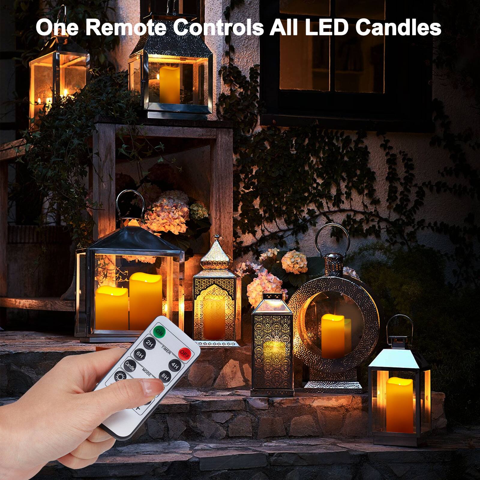 One Remote Controls All LED Candles

NO 2H H9 TIMER OFF Candie 4H 300 8H