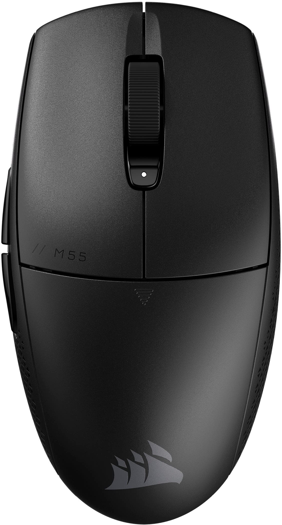 Front. CORSAIR - M55 Wireless Optical Gaming Ambidextrous Mouse with Slipstream Technology - Black.