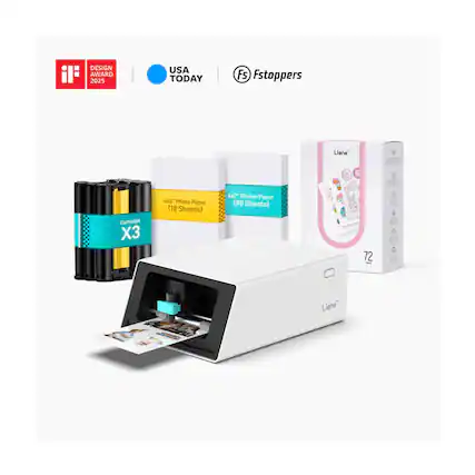 il DESIGN AWARD 2025 USA TODAY Fs Fstoppers Liene" Cartridge X3 4x6" Photo Paper (18 Sheets) 4x7" Sticker Paper (90 Sheets) 72 Liene