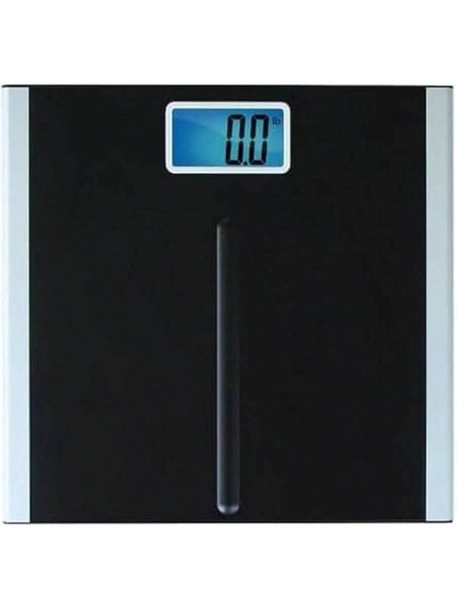 The Best Inks - Eat Precision Premium Digital Bathroom Scale with 3.5 inch Readout Display and inchStep - On inch Technology - Black/Silver