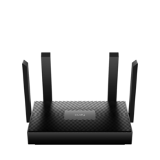 Front. Cudy - AX1500 Mesh Wi-Fi 6 Router - BLACK.