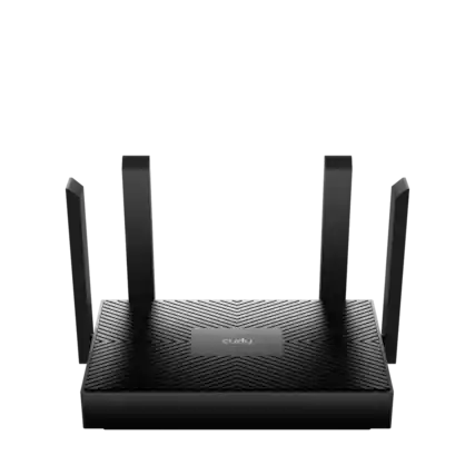 Front. Cudy - AX1500 Mesh Wi-Fi 6 Router - BLACK.