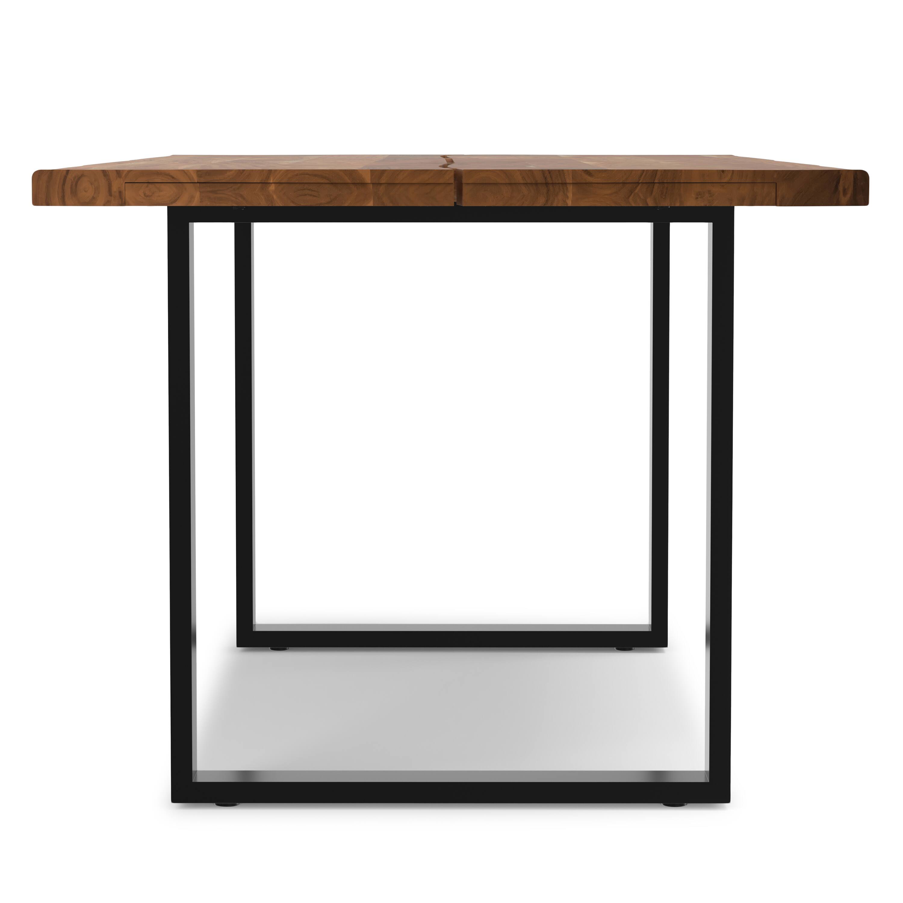 Alt View 1. Simpli Home - Fieldcrest 72 inch x 36 inch Rectangle Modern Industrial Dining Table in Natural - Natural.