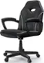 Left. ACGAM - Slim Gaming Chair, Ergonomic Office Chair with Superior Leather, 360° Swivel and Height Adjustment for Home Office - Black.