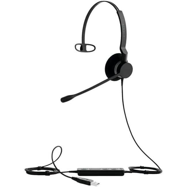 Jabra - BIZ 2300 Headset - Microsoft Teams Certification - Mono - USB Type A, USB Type C - Wired - Over-the-head - Black