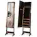 Alt View 17. Costway - Jewelry Mirrored Cabinet Armoire Organizer Storage Box with Stand Christmas Gift Brown - Brown.