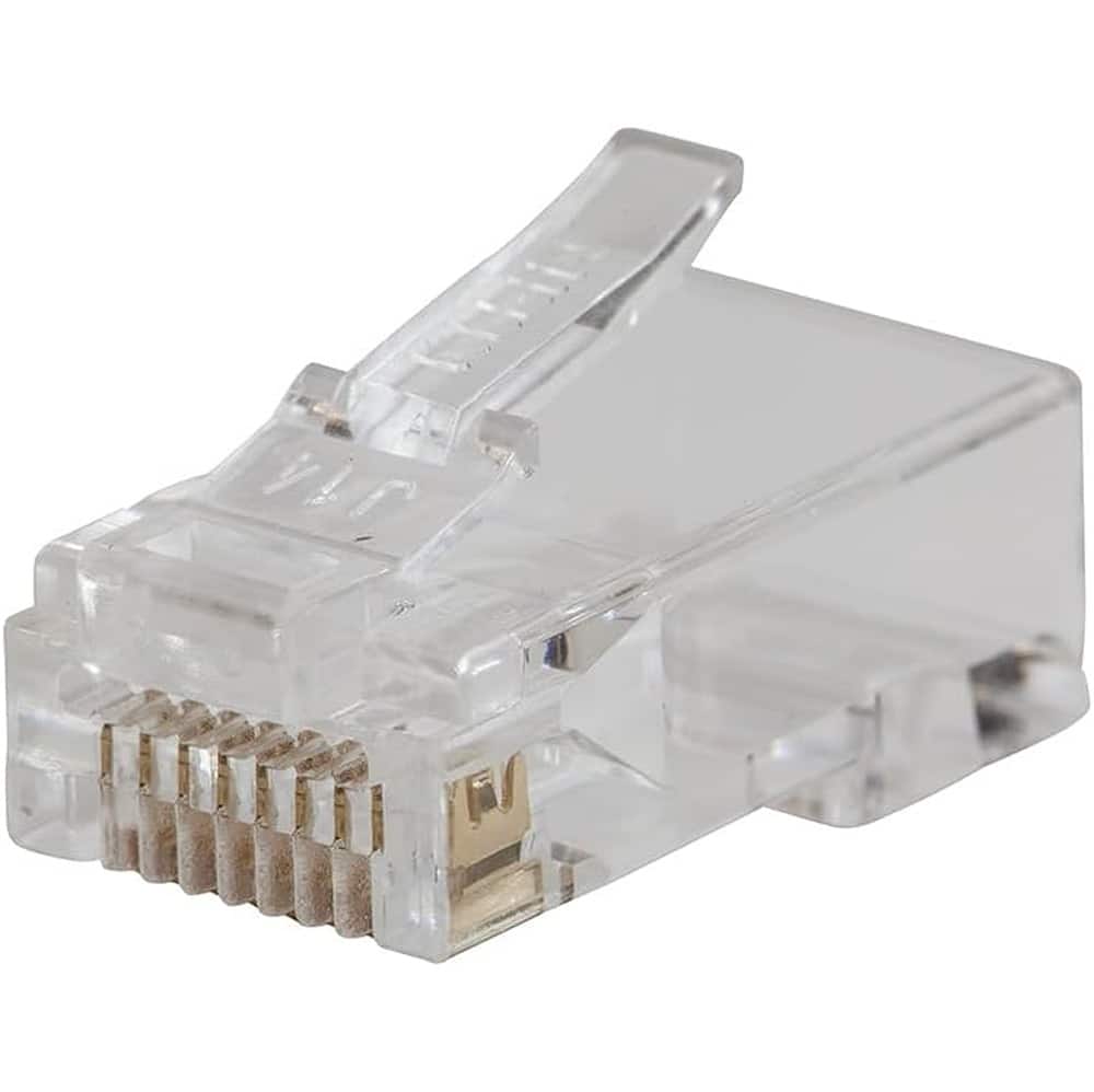 ACJPR - 200-Pack RJ45 CAT5e Pass-Through Modular Data Plugs, Gold-Plated 8P8C Connectors for Ethernet Cables