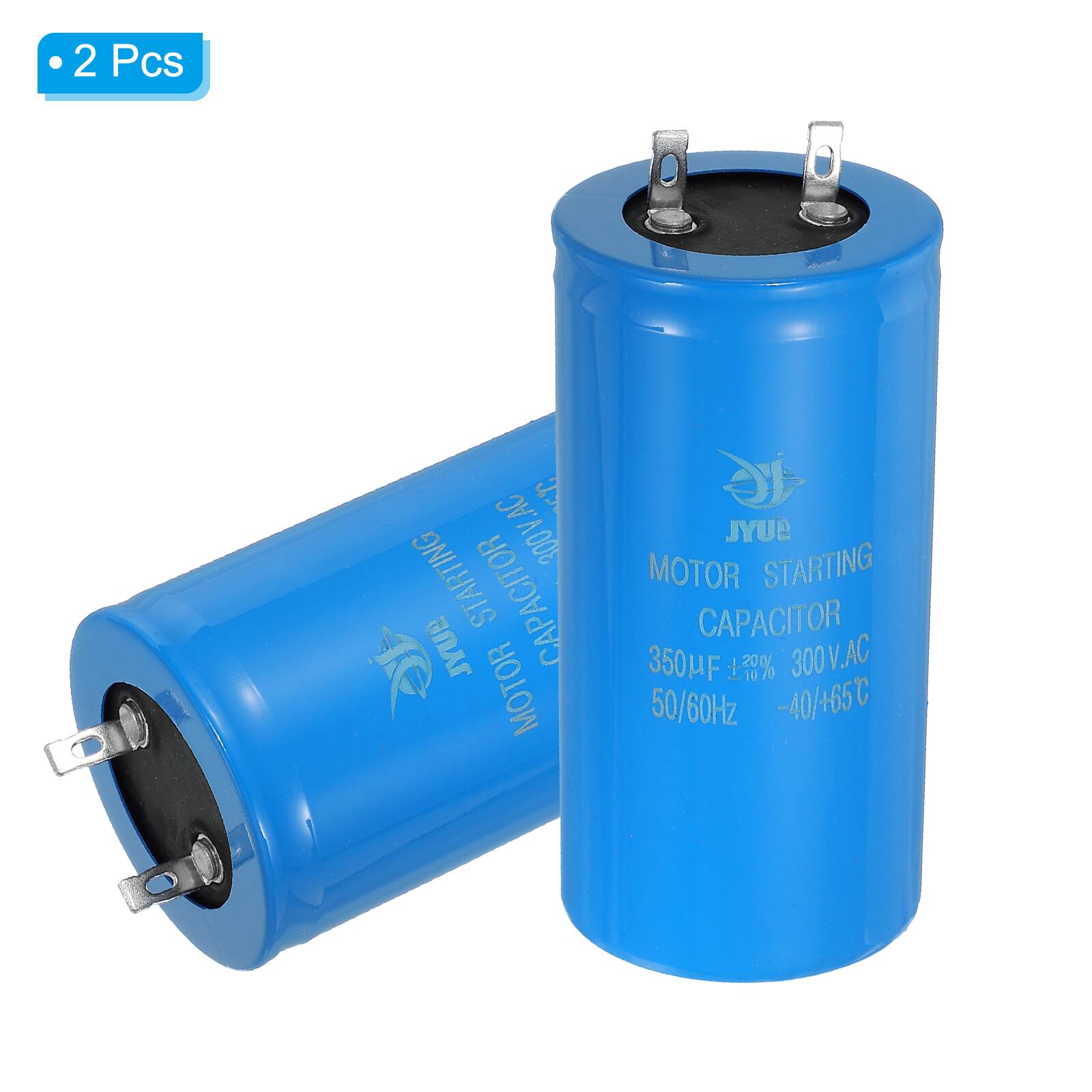 2 Pcs 300V.AC STARTING CAPACITOR JYUP MOTOR JYUP MOTOR STARTING CAPACITOR 350μF 1200 20 10 300V.AC 50/60Hz -40/+65°C