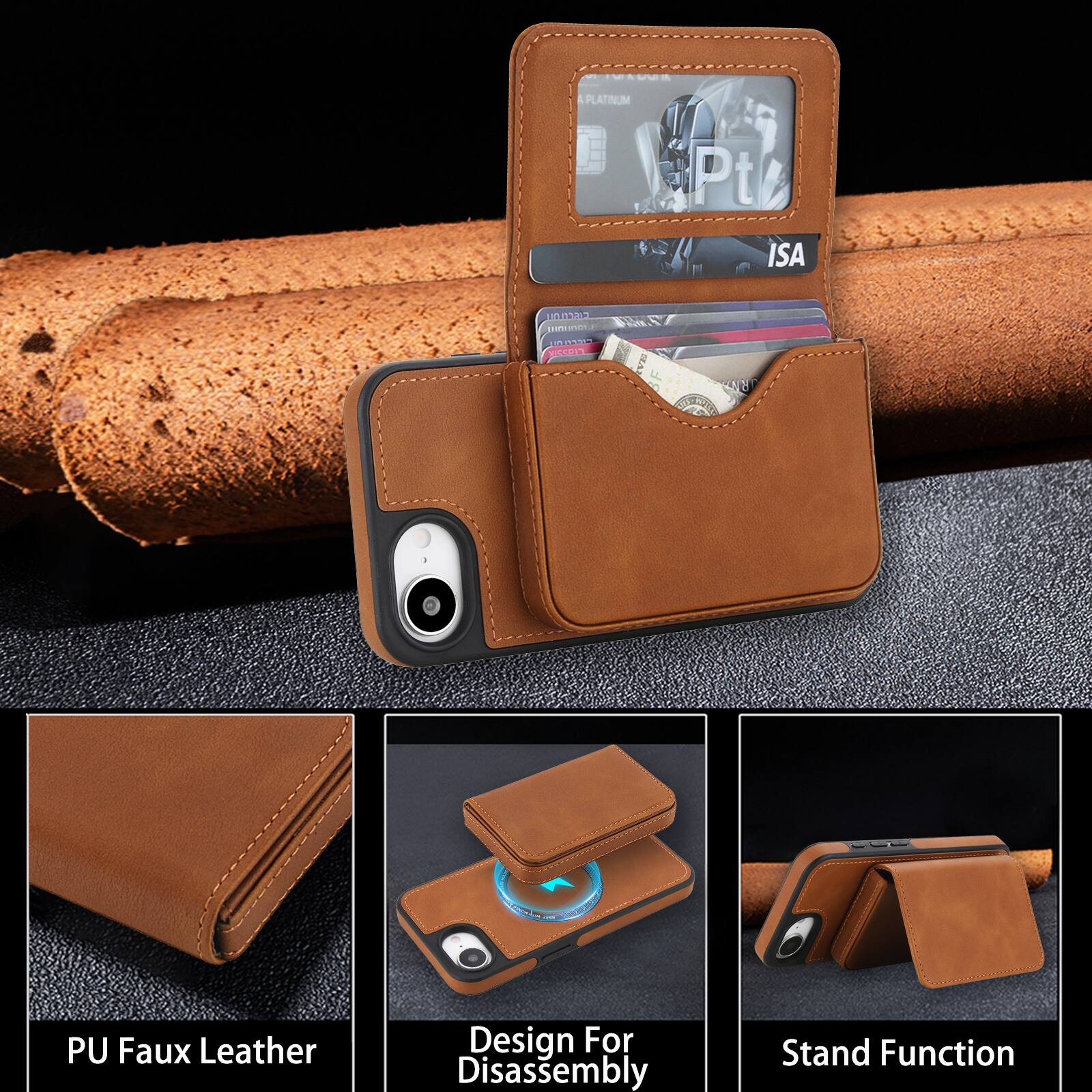 R PLATINUM Pt ISA U NEON CCRS M 5 PU Faux Leather Design For Disassembly Stand Function
